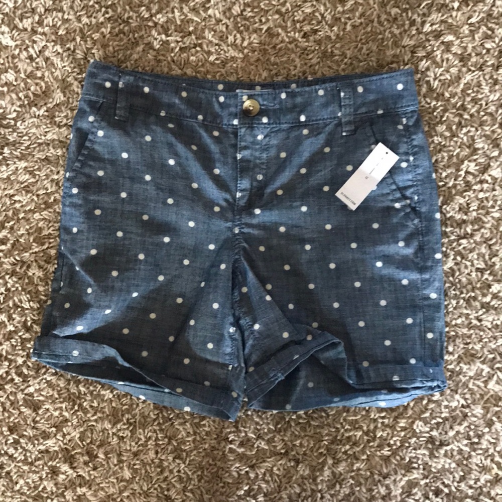 NWT Denim with White Polka Dot Shorts